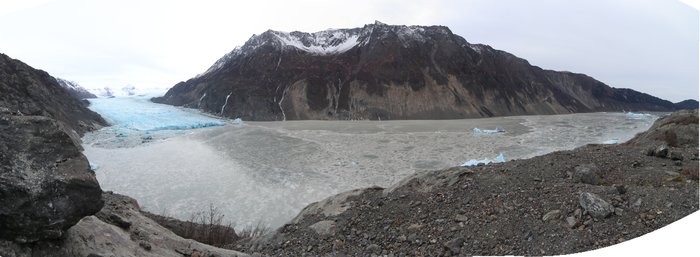 An unusual sequence of weather in the fall of 2020 - warm rain followed by a week of pretty severe cold - makes the springs on the slopes above Grewingk unusually obvious.