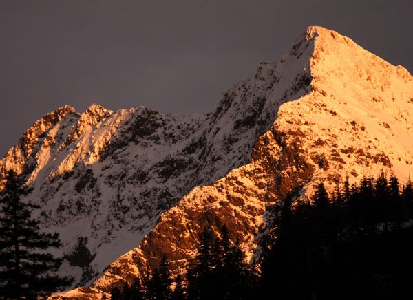 Sunrise on Port Dick peaks