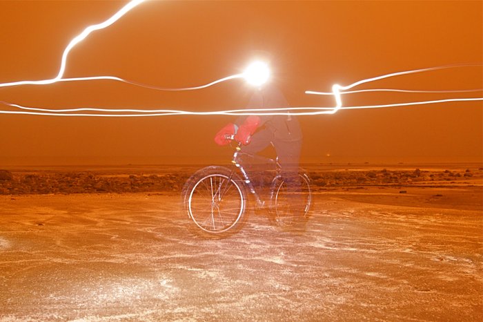 Night ride on the beach.