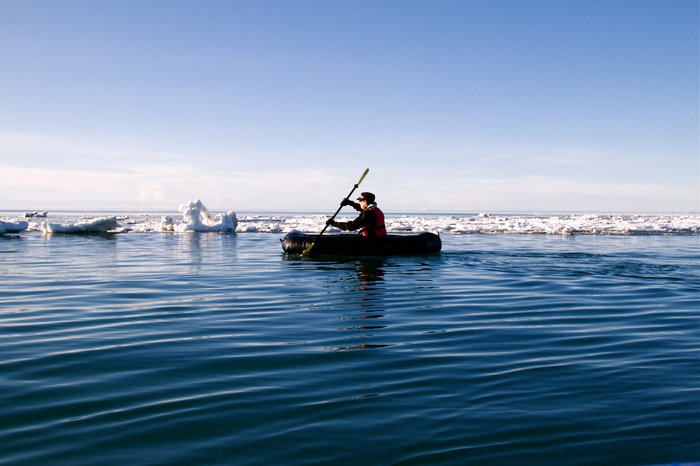 Kim heads into the ice.