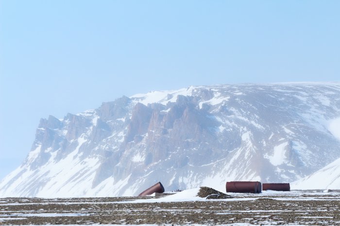 The Lost River mining camp left behind a plethora of detritus, including these train-car sized fuel tanks.