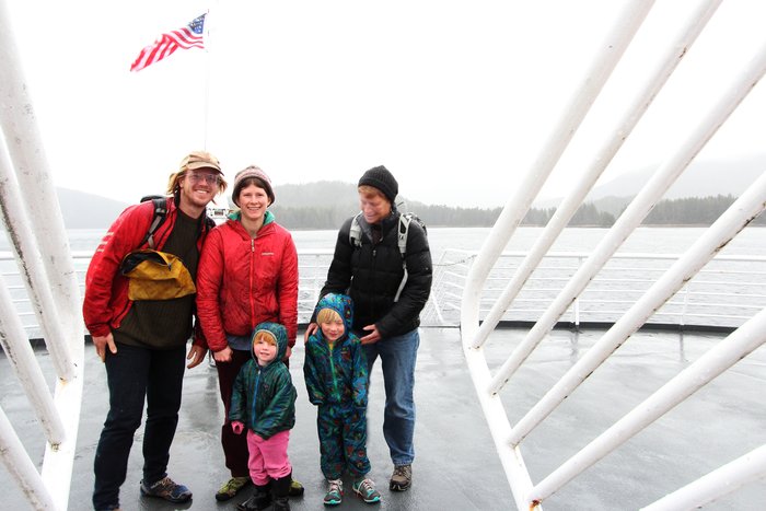 On our way from Juneau to Sitka, we posed on the back deck of the Taku, as we wound through Peril Straits.