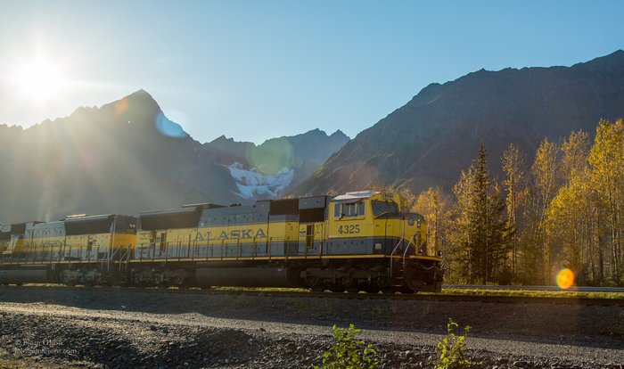 Alaska Railroad Freight Train