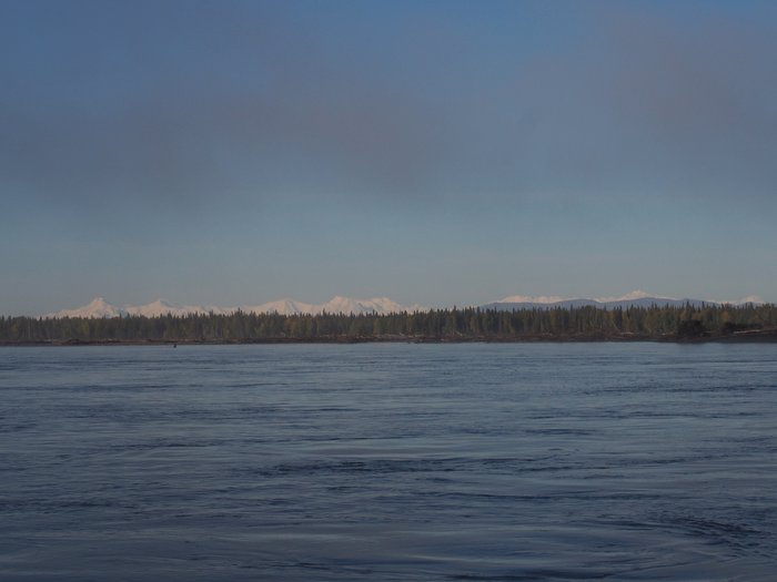 Aleutian Range and lifting fog