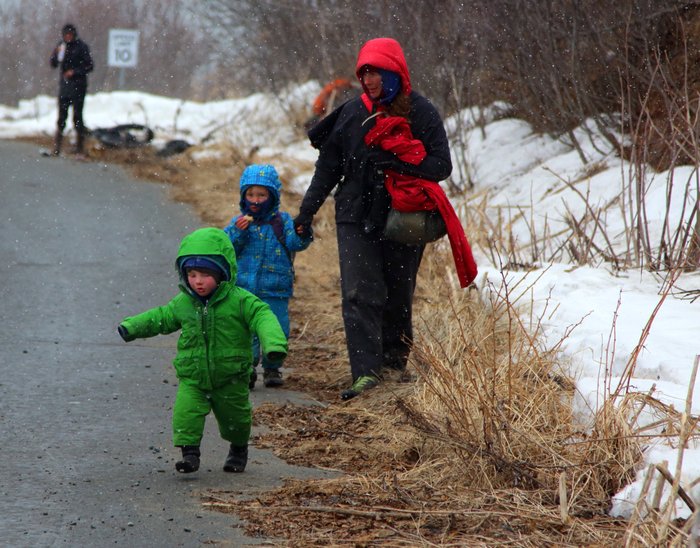 Leaving the beach to resupply in Ninilchik.