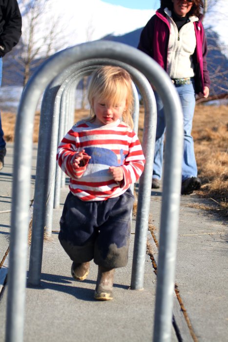 Still short enough to fit under the bike rack