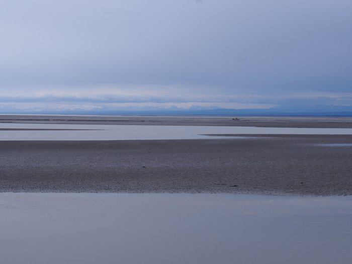 Boat beached in delta