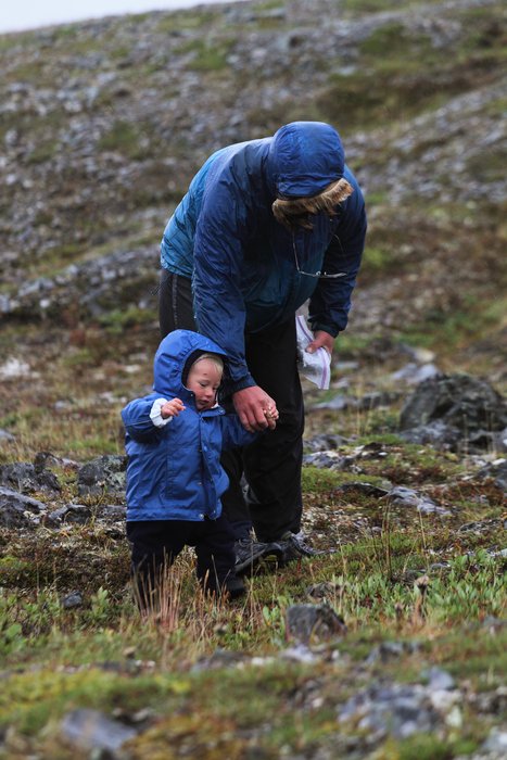 Walking with dad, in the rain
