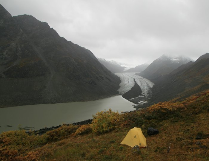 Camp at East Fork Susitna Glacier