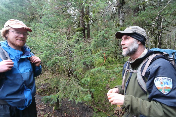 Part of the first scouting trip for the trail