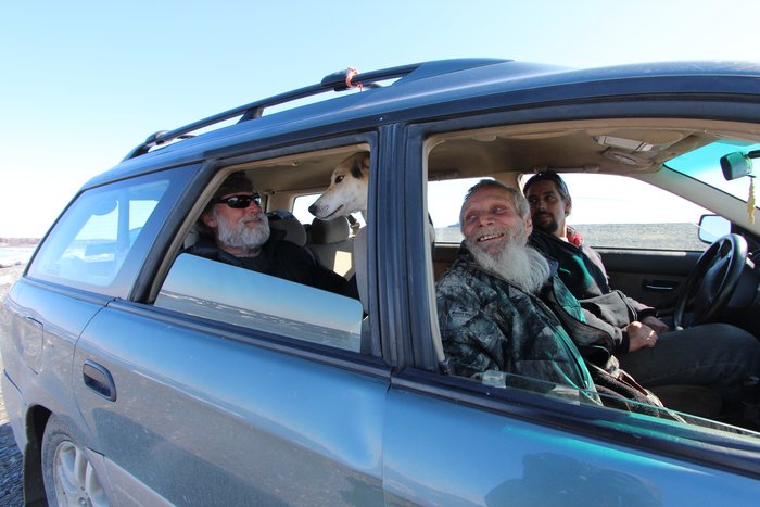 We met these folks at the mouth of the Kasilof, checking out the ice in anticipation of setting out herring nets.