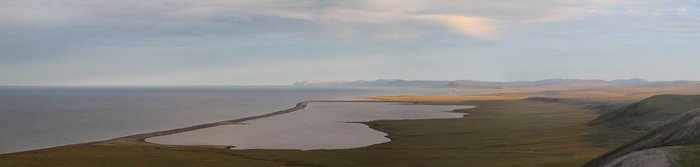 Long spits with lagoons are a common feature along the Chukchi coast.