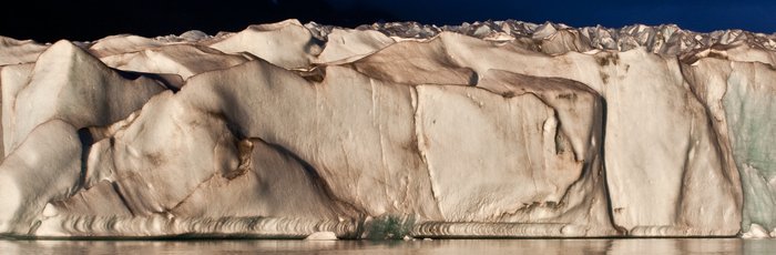 Taken from a packraft, the details (and character!) of Grewinck's calving face become clear