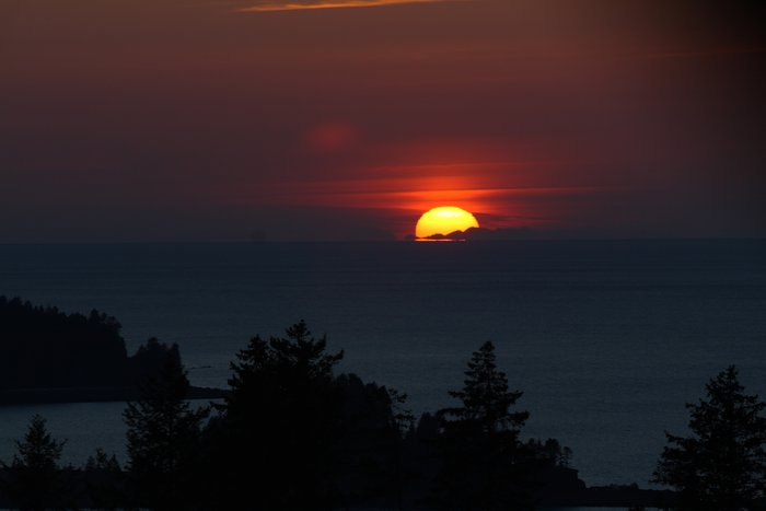 As spring approaches, the sunset moves north