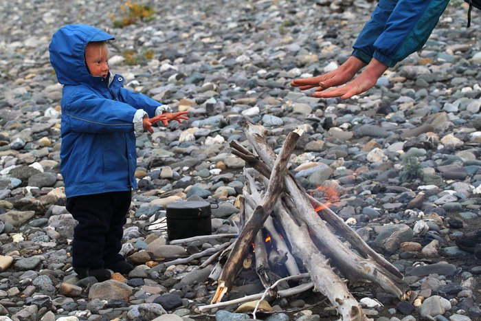 Fire is an important part of our backpacking strategy, used for cooking and warmth.
