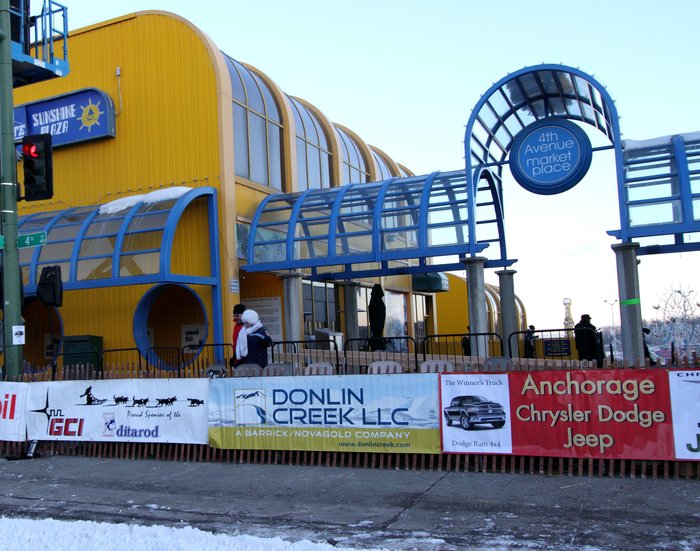 Once Donlin Gold LLC decided to propose the idea of a 14 inch buried natural gas pipeline, from Cook Inlet to the mine site, they became a <a href=http://www.adn.com/2010/11/16/1557771/mining-company-joins-iditarods.html>primary sponsor</a> of the Iditarod sled dog race. In many places the pipeline would follow and cross the historic trail.