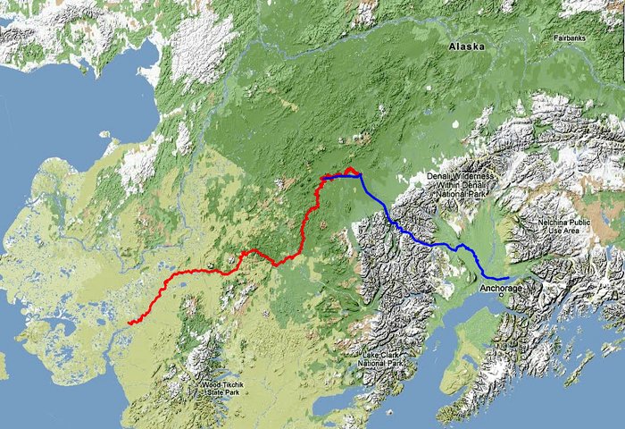 Noting the absence of available data, as well as the lack of awareness surrounding the proposal, Bjorn and Kim took on the ground-truth-trekking model of investigative research, and set out to explore some of the unanswered questions from the source. Completing a three-part, 1,000 mile human powered wilderness expedition through the proposed footprint of the mine, they engaged the people that they encountered on the subjects of <a href=http://www.groundtruthtrekking.org/Issues/OtherIssues/perpetual-waste-storage-perpetuity.html>perpetual waste storage</a>, the significance of subsistence fisheries, <a href=http://www.groundtruthtrekking.org/Issues/MetalsMining/Powering-Large-Mines-In-Alaska.html>the energy demands of a large-scale mine</a>, and the challenges facing rural residents to name a few.