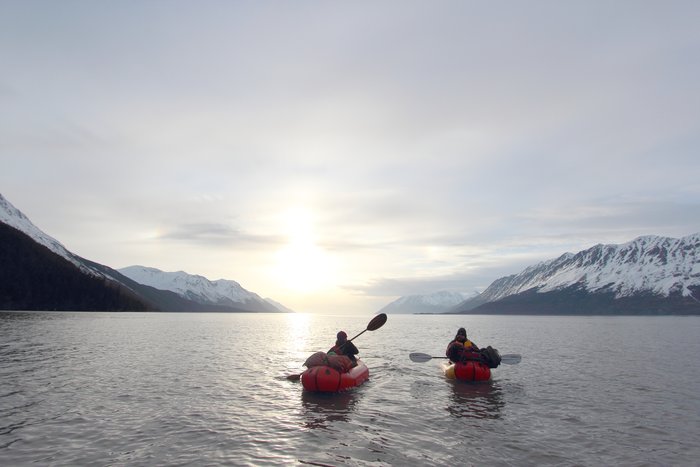 Tidal currents carried us up the arm.
