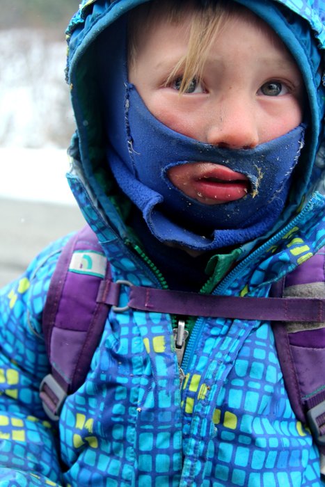 Walking all day into a cold headwind, has a way of making your nose run.