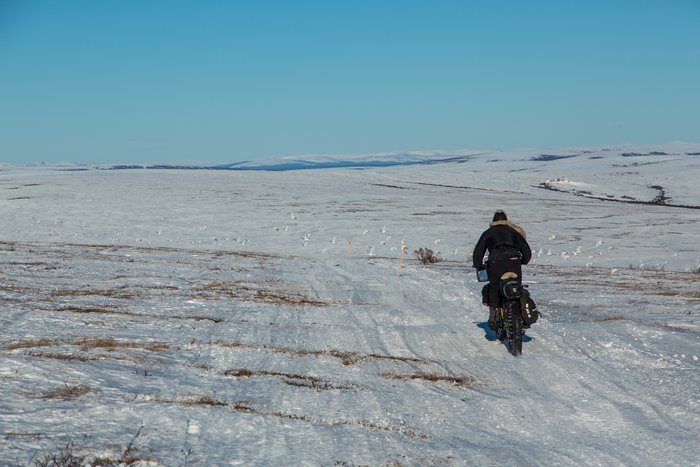 March, 2016 - Bjørn Olson and Kim McNett fat-biked from Nome to Kotzebue, then on to Kivalina.
