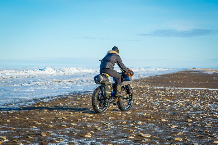 March, 2016 - Bjørn Olson and Kim McNett fat-biked from Nome to Kotzebue, then on to Kivalina.
