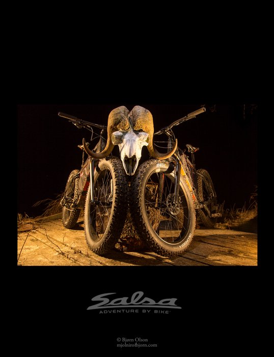 Corrosion resistant, field repairable and feather-weight fat-bikes from Salsa Cycles is our bike of choice for this nearly one thousand mile wilderness expedition.