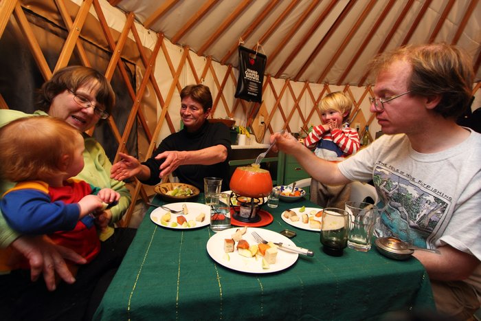 My family has a tradition of fondue on new year's eve.  Hig is a fan.