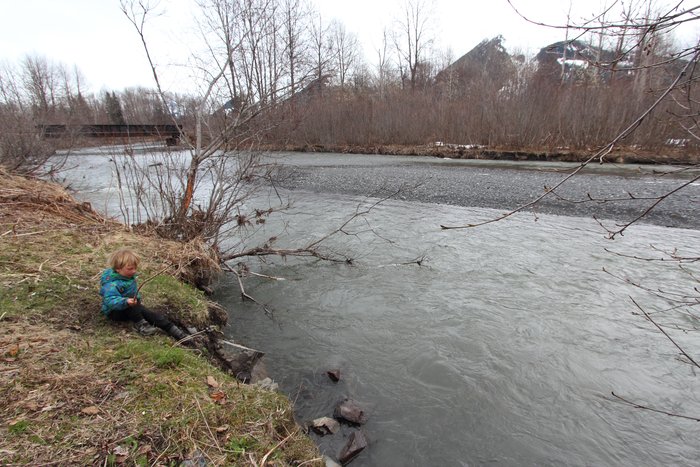 We launched here in Glacier Creek, and floated out into Turnagain and down to Bird Point.