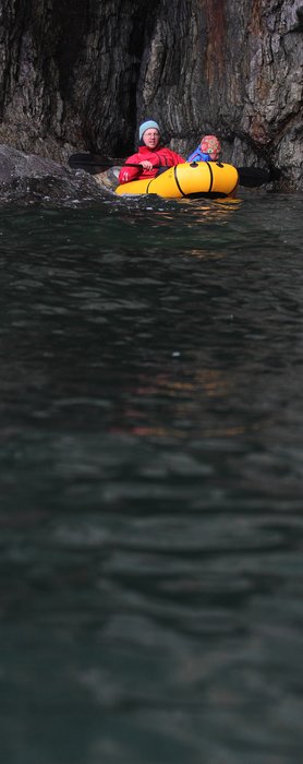 Paddling around the cliffs of Seldovia Point
