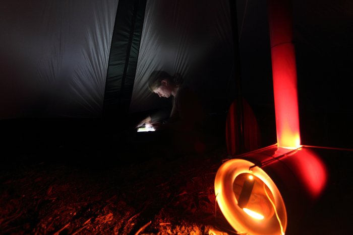 Camped out behind the yurt in testing the <a href="http://www.titaniumgoat.com/index.html">Titanium Goat</a> tent and stove