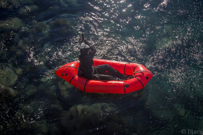 Kim practices bracing and ruddering strokes in the Llama.