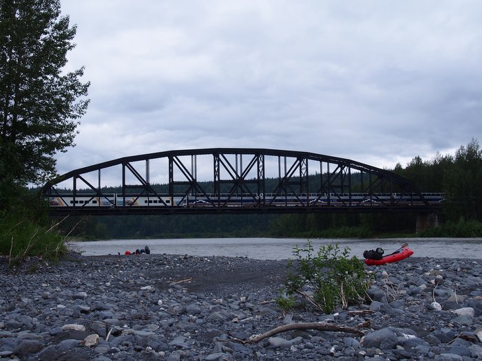 Gold Creek Bridge with passenger train