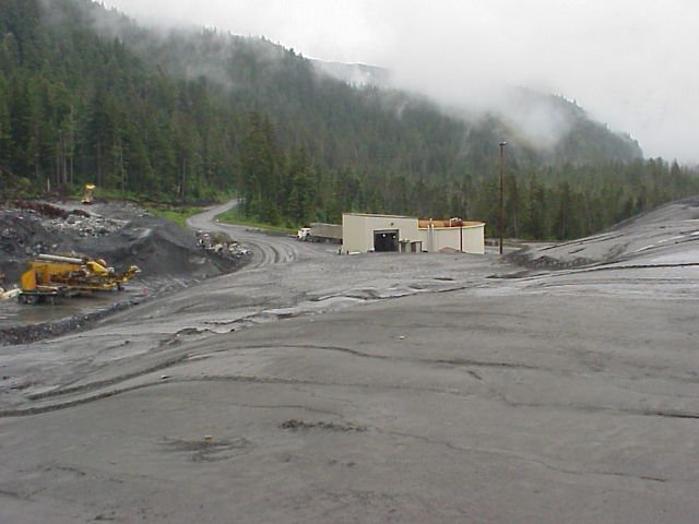 One of several mine tailings waste sites at Greens Creek