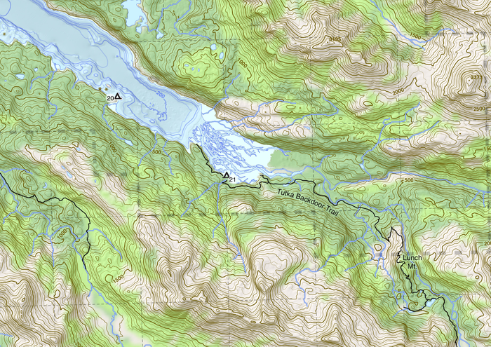 Draft map from summer 2018 showing the head of Tutka Bay
