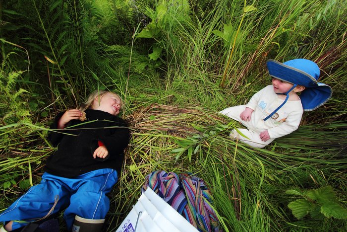 I can't say it's typical, but it's always wonderful to see our children smiling at each other.