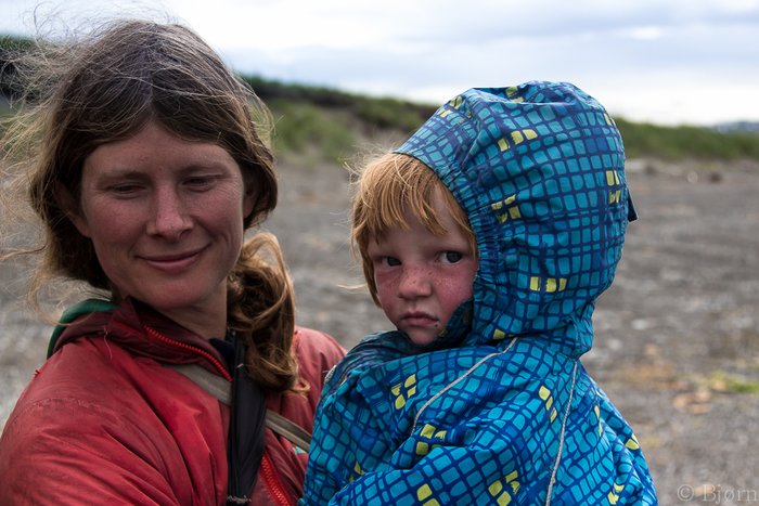 Lituya looks tough enough to tear the ears off a muskox, but really she just woke from a nap and is unsure of all the new faces.