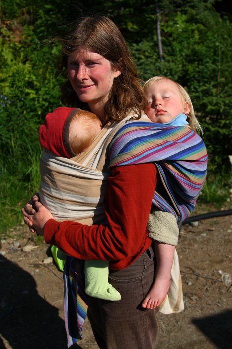 45 pounds of kid - not light, but still doable.