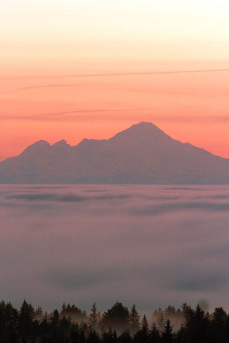 After midnight in mid-June, the sky is still light.