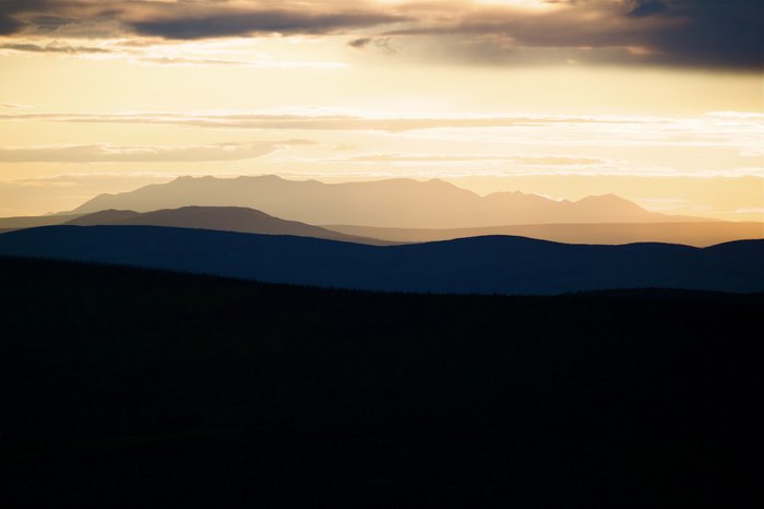 Sunset in interior Alaska.