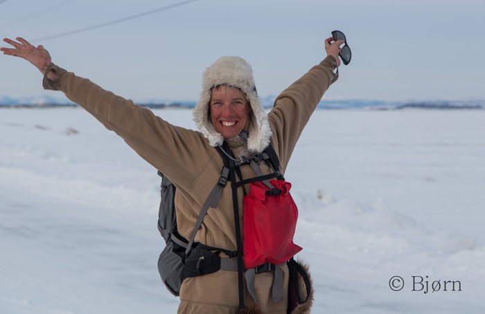 After cycling for 36 days Bjørn and Kim reached Kotzebue.