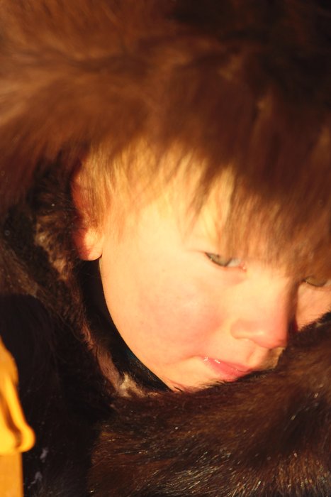 Still obsessed with his excavator.