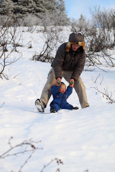 We walked up to the TV tower to re-occupy a photo taken when Katmai was inside.