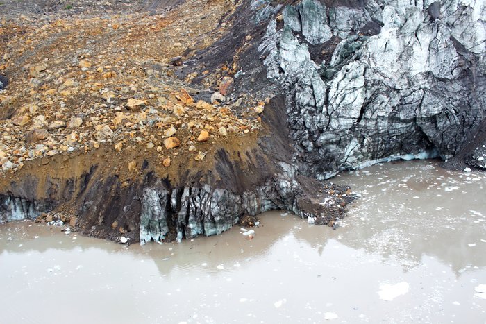 8 months after a giant landslide raged across its surface, the Tyndall Glacier is still adjusting.