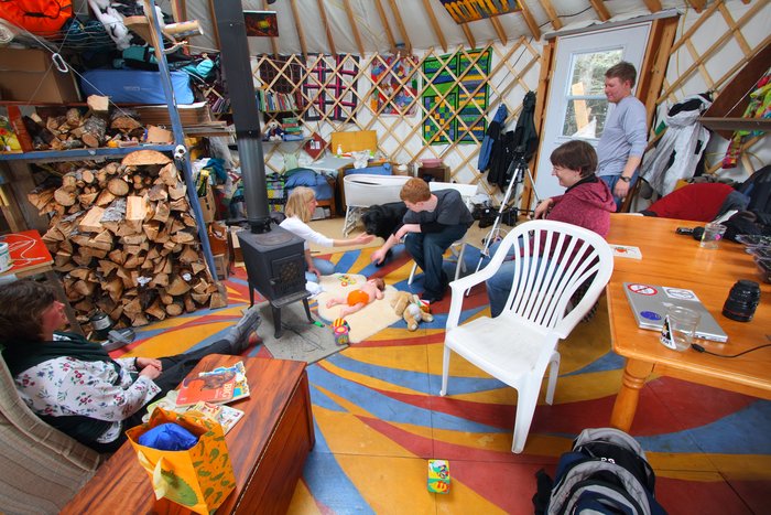 In and around the yurt