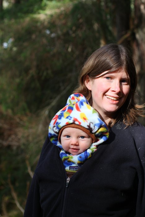 Tucked away in a cozy perch, Lituya enjoys the forest scenery