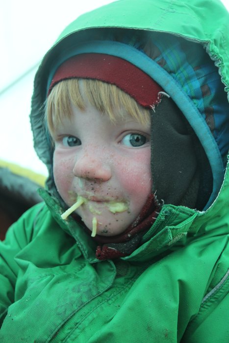 Cheesy noodles are a standard for us, and the kids love them.
