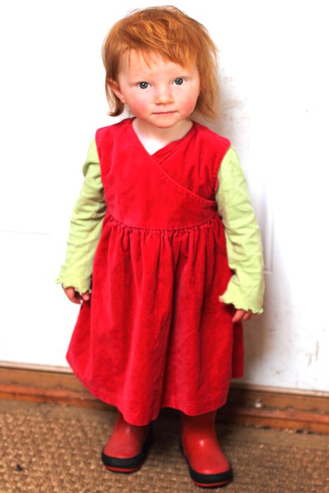 Now she poses for photos.