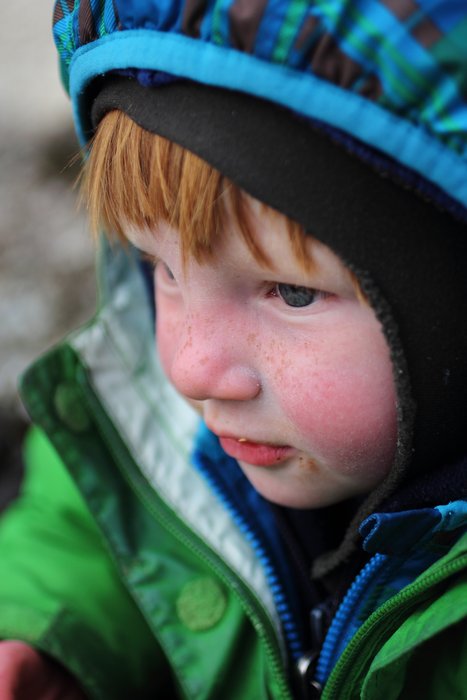All dressed up for cold spring weather.