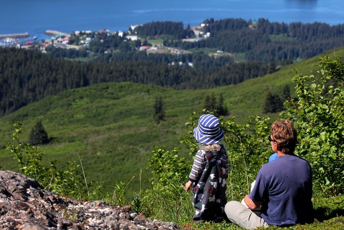 from a hike to the "bumps" above town