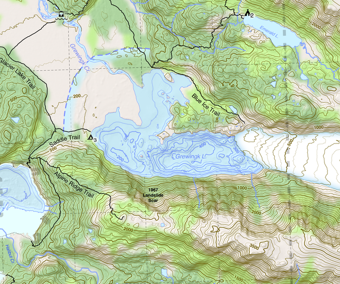 Crop of the summer 2018 version of GTT's <a href="/kachemak-bay-state-park-map/">Kachemak Bay State Park Map</a>.